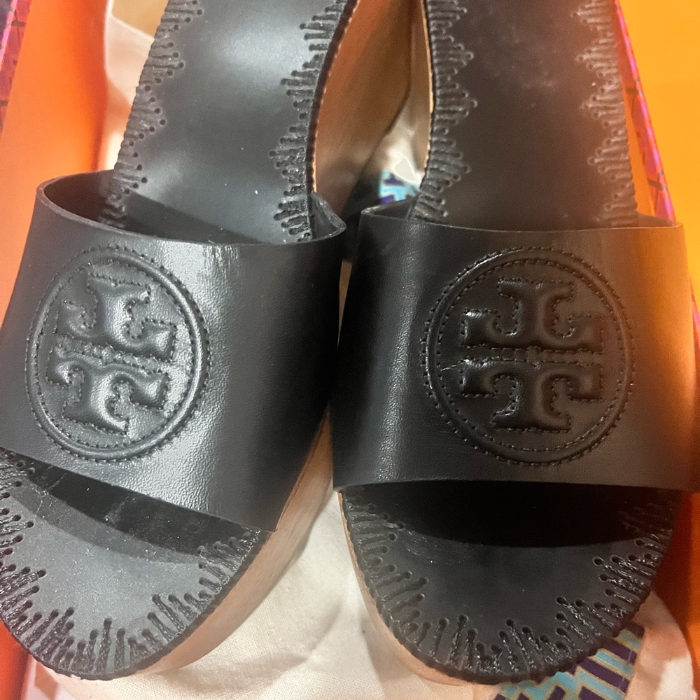 Tory Burch Black Slide Sandals